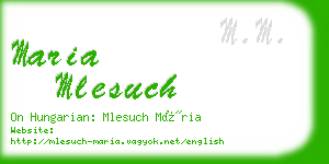 maria mlesuch business card